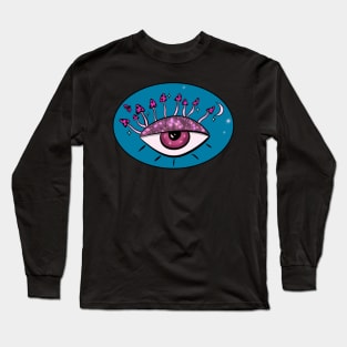 Eye with mushroom eyelashes Long Sleeve T-Shirt